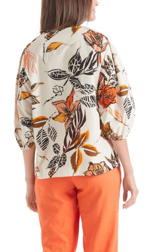 MARC CAIN Floral bedruckte Bluse aus Baumwolle