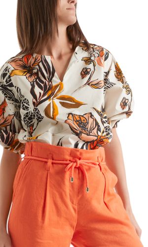 MARC CAIN Floral bedruckte Bluse aus Baumwolle