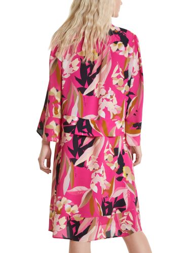 MARC CAIN Kleid mit Blumen aus Viskose und Seide