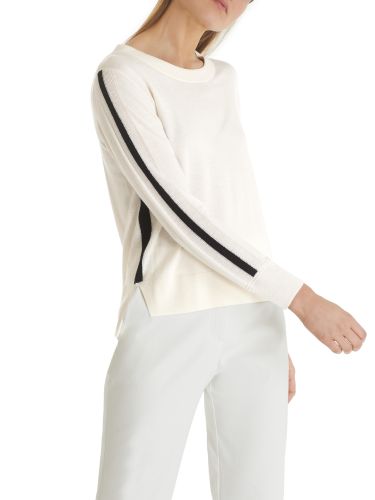 MARC CAIN Pullover mit Kontrastfarbstreifen