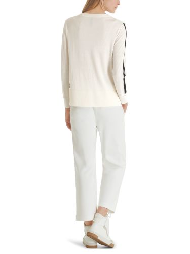 MARC CAIN Pullover mit Kontrastfarbstreifen