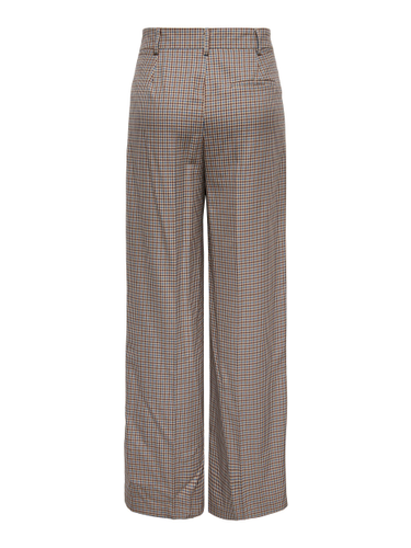 ONLY CARMAKOMA OPMNANTES HW WIDE CHECK PANT TLR