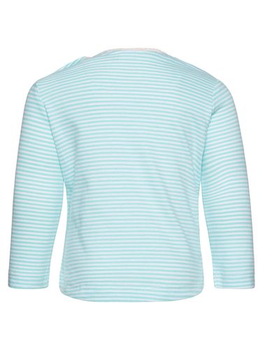 TOM TAILOR T-Shirt gestreift 1/2 crew-nec, tropical fresh blue