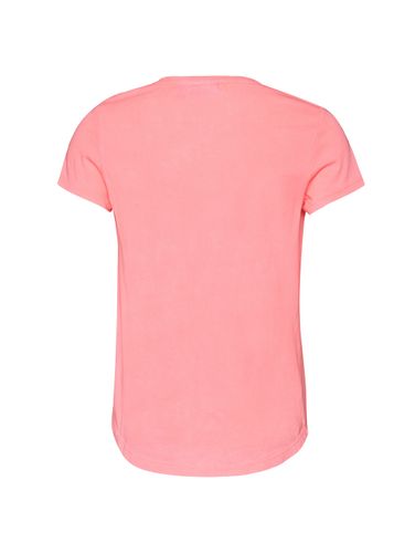 TOM TAILOR T-Shirt uni 1/2 crew-neck, flashy calypso pink