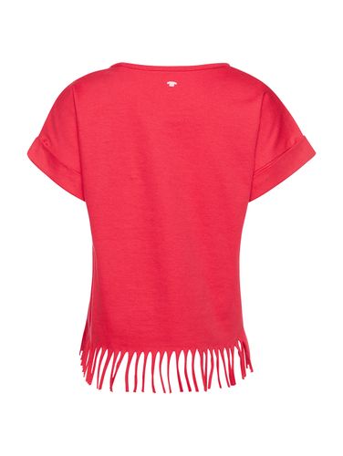 TOM TAILOR T-Shirt platzierter Druck 1/2, berry pink