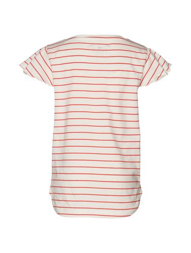 TOM TAILOR T-Shirt gestreift capsl. crew-, plain red