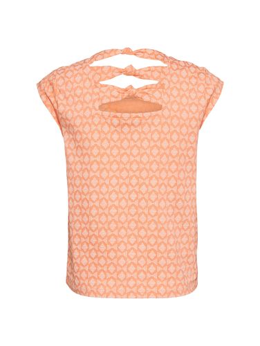 TOM TAILOR T-Shirt gemustert 1/2 round-ne, orange flower