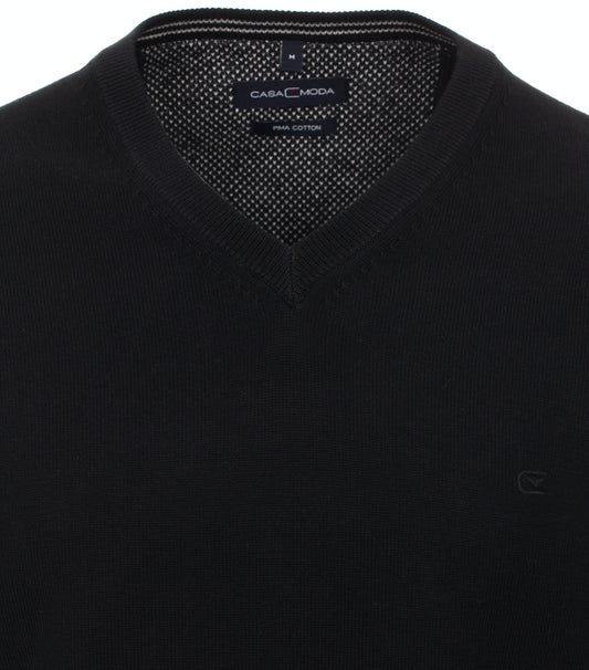 CASA MODA Pullover mit V-Ausschnitt uni 004430