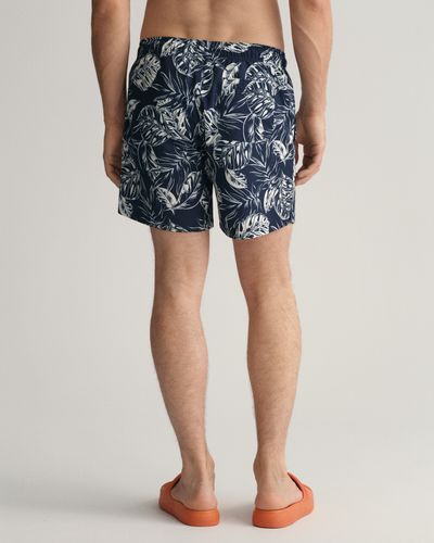 GANT Classic Fit Tropical Leaves Badeshorts mit Print