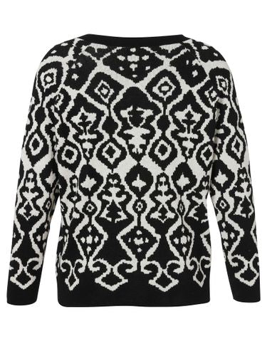 VIA APPIA Pullover V-Ausschnitt 1/1 Arm Jacquard