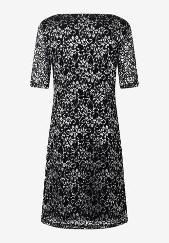 MORE & MORE Spitzenkleid schwarz/silber GLAM-Kollektion