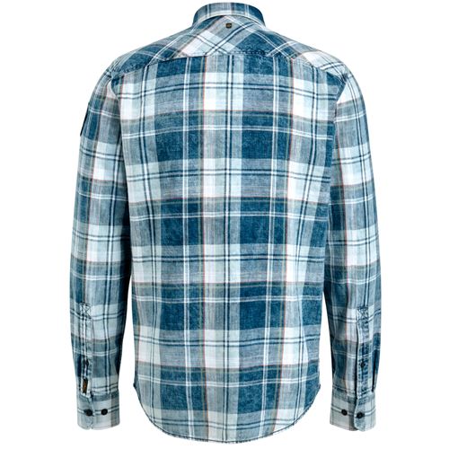 PME PME LEGEND Long Sleeve Shirt Indigo Yarndyed Check