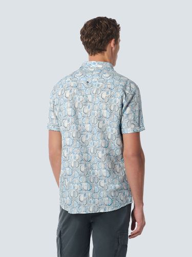 NO EXCESS NO EXCESS Shirt Short Sleeve Allover Printed With Linen