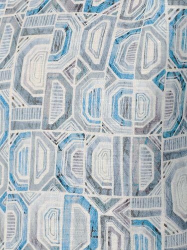 NO EXCESS NO EXCESS Shirt Short Sleeve Allover Printed With Linen