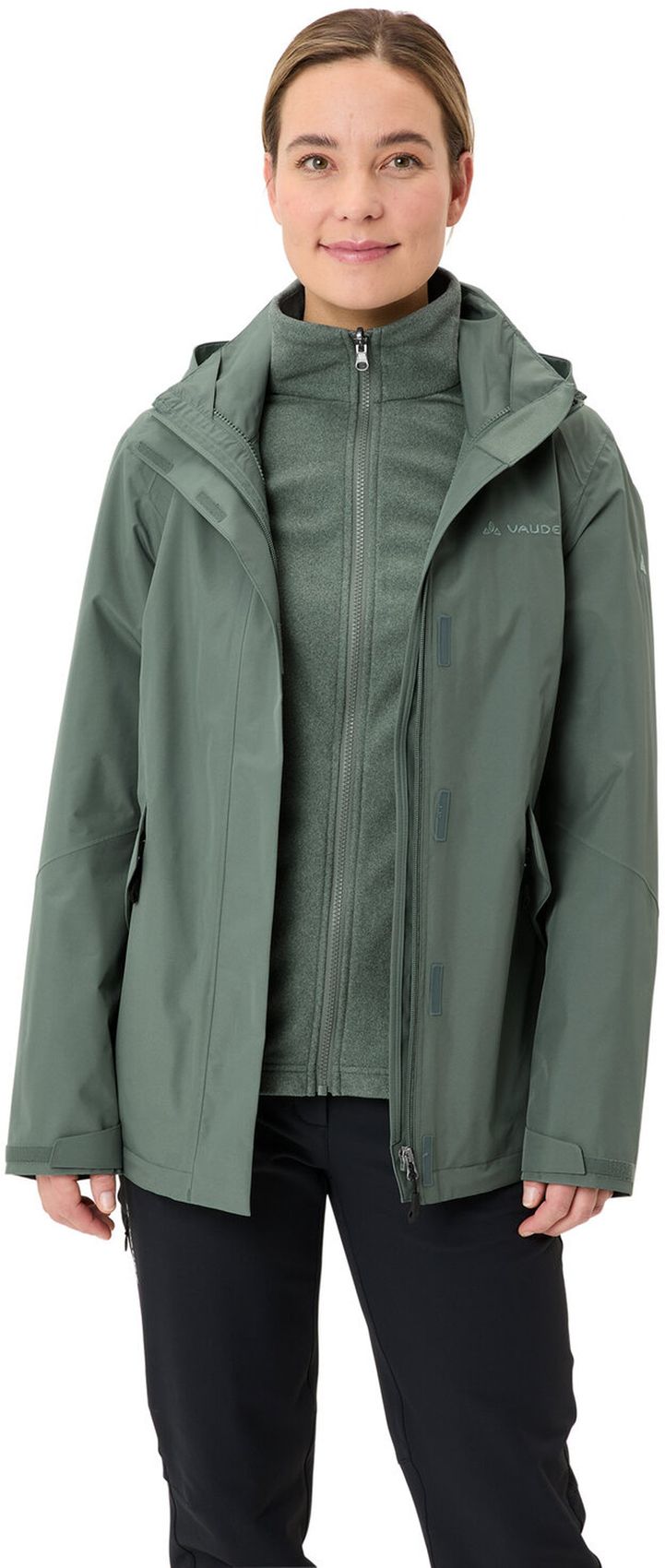 VAUDE Wo Rosemoor 3in1 Jacket II, agave