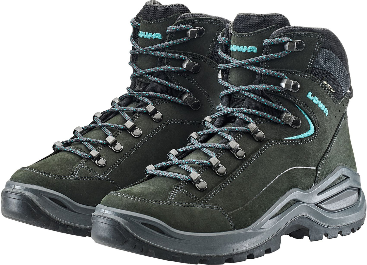 LOWA RENEGADE EVO GTX MID Ws, ASPHALT/TÜRKIS