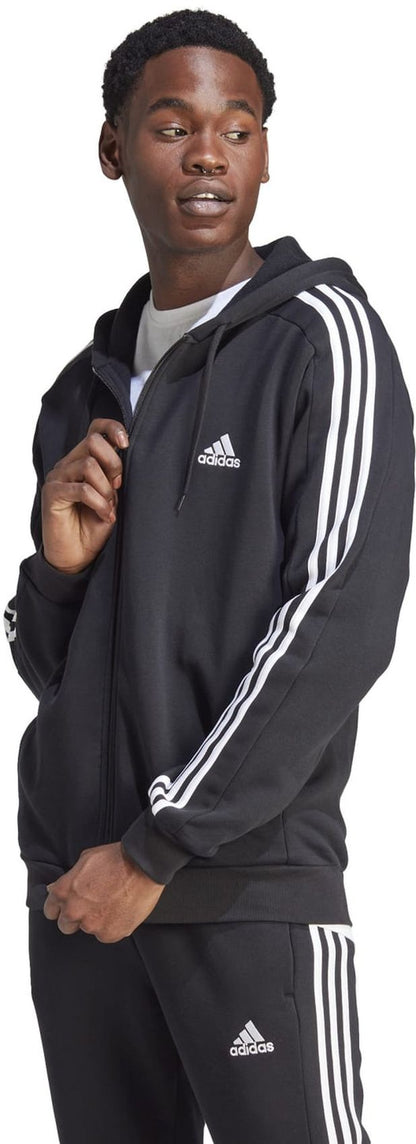 ADIDAS M 3S FL FZ HD, BLACK