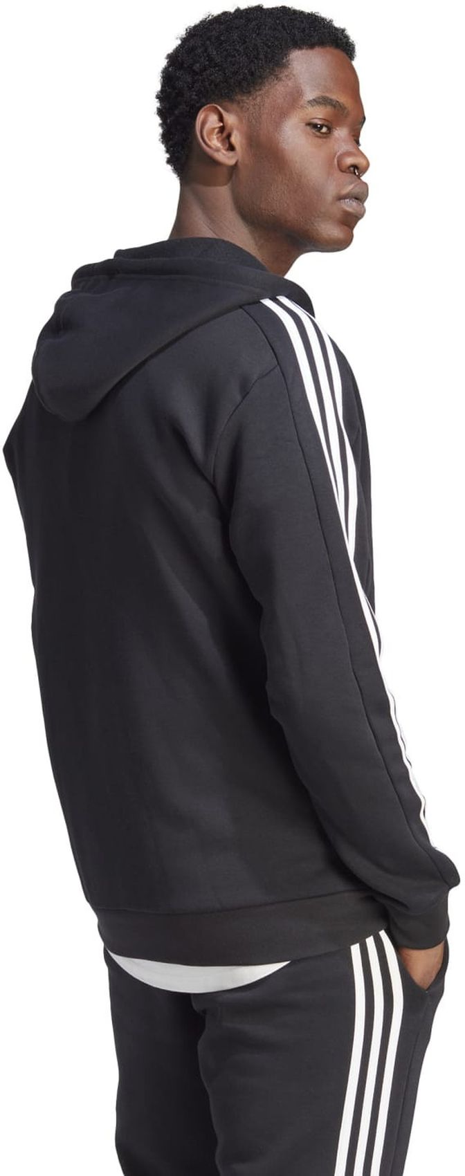 ADIDAS M 3S FL FZ HD, BLACK