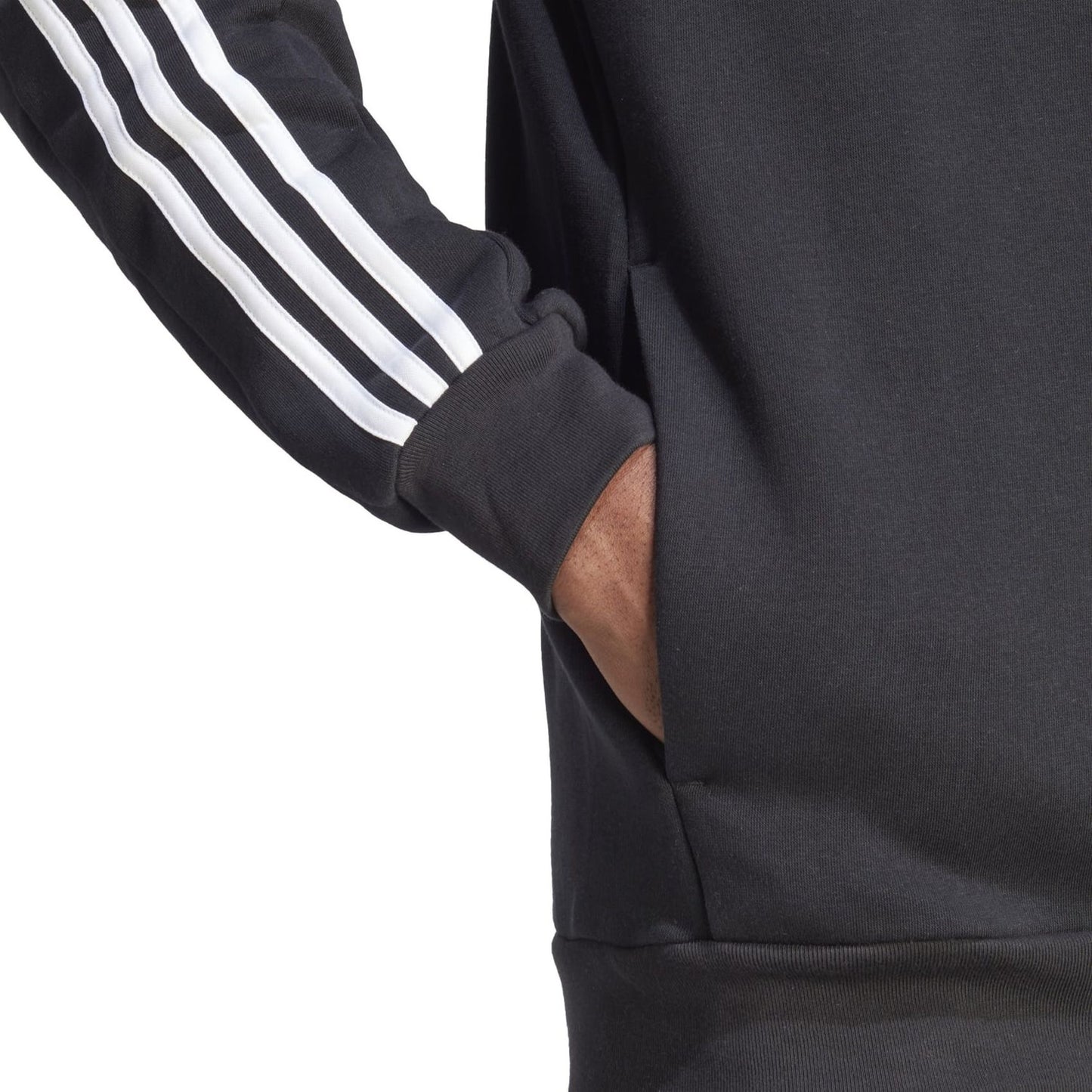 ADIDAS M 3S FL FZ HD, BLACK