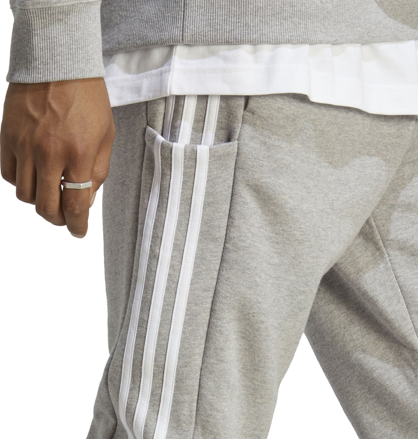 ADIDAS M 3S FT TC PT, MGREYH/WHITE
