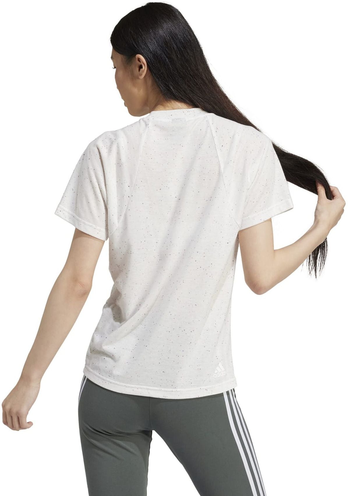 ADIDAS W WINRS 3.0 TEE, WHTMEL/WHITE