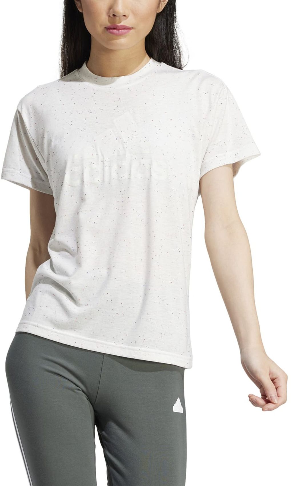 ADIDAS W WINRS 3.0 TEE, WHTMEL/WHITE