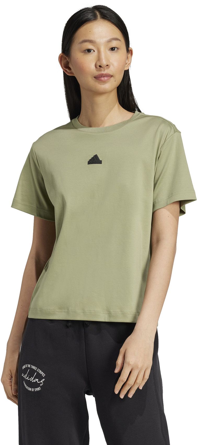 ADIDAS W BLUV Q3 TEE, TENGRN