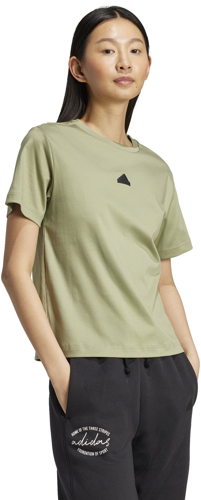 ADIDAS W BLUV Q3 TEE, TENGRN