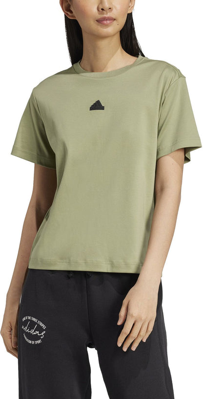 ADIDAS W BLUV Q3 TEE, TENGRN