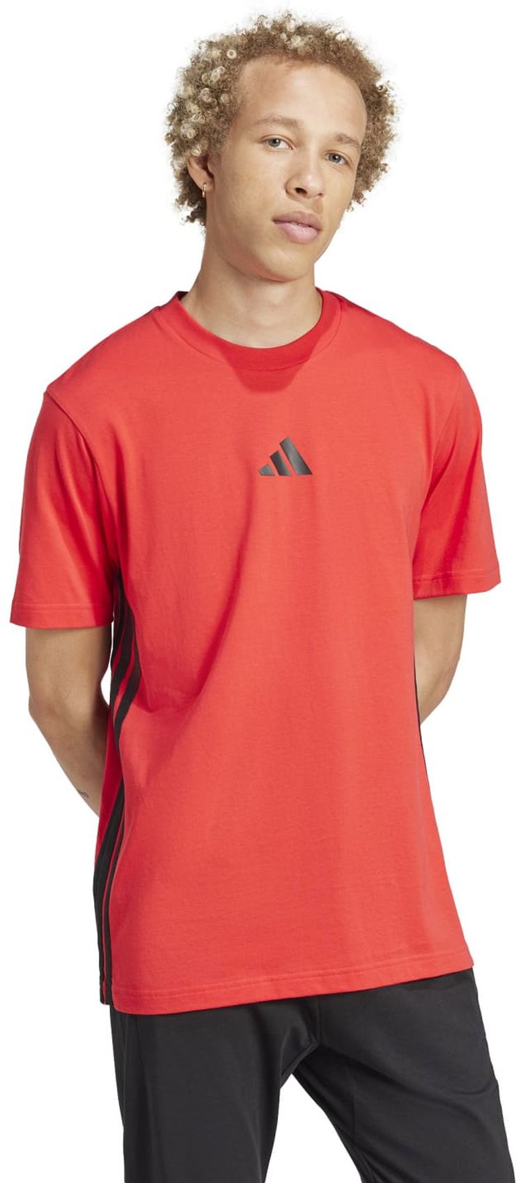 ADIDAS M 3S SJ T, PURRUB/BLACK