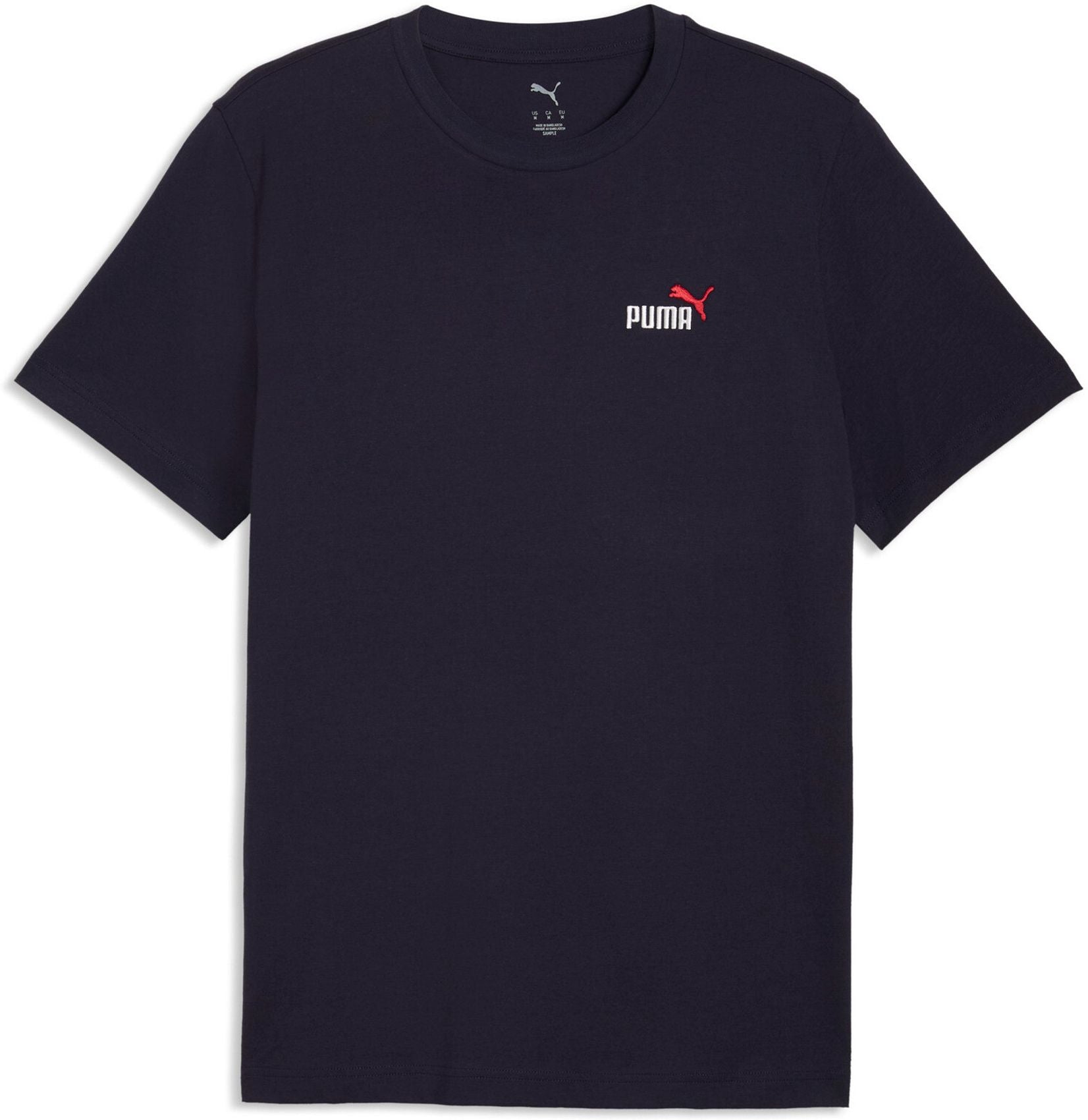 PUMA ESS 2 COLOR Small No 1 Logo Tee, New Navy-RED