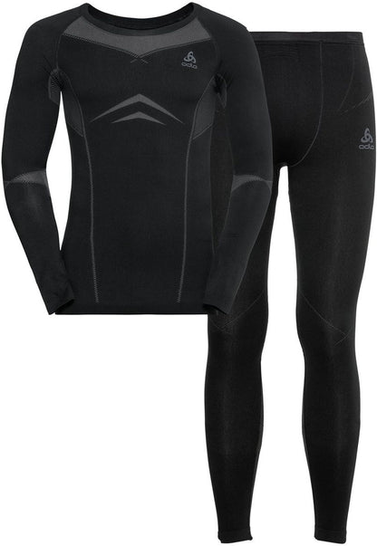ODLO Set long FUNDAMENTALS PERFORMA, black - odlo graphite grey M