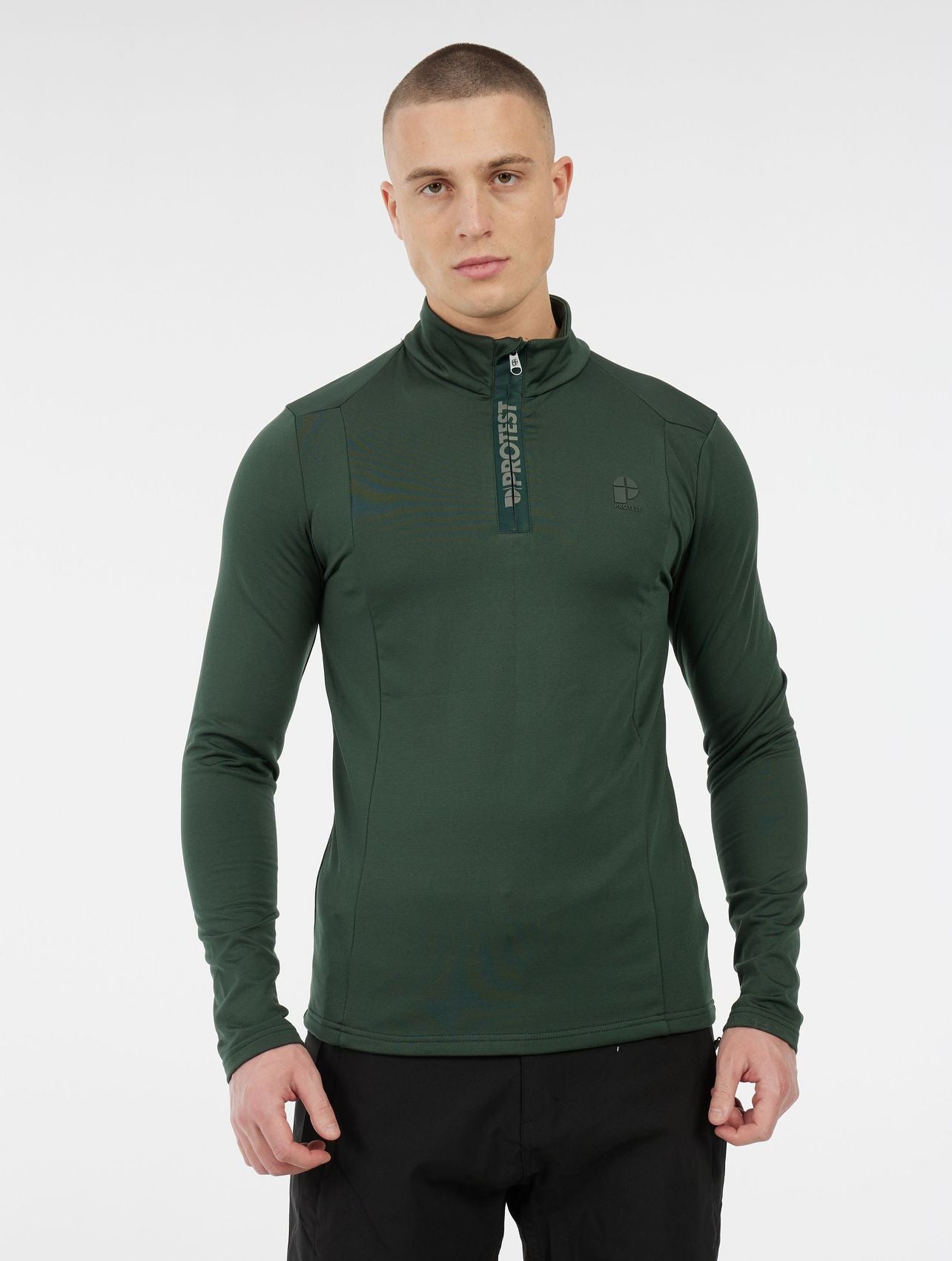 PROTEST REWILL 1/4 zip active top, Kale green
