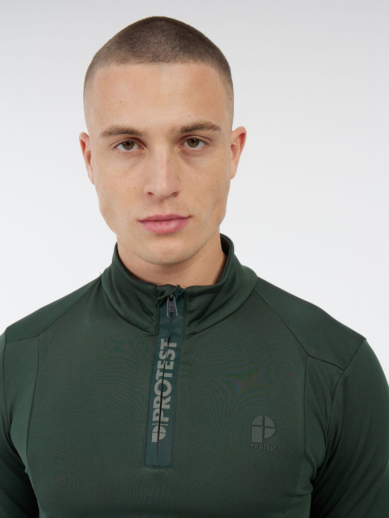 PROTEST REWILL 1/4 zip active top, Kale green