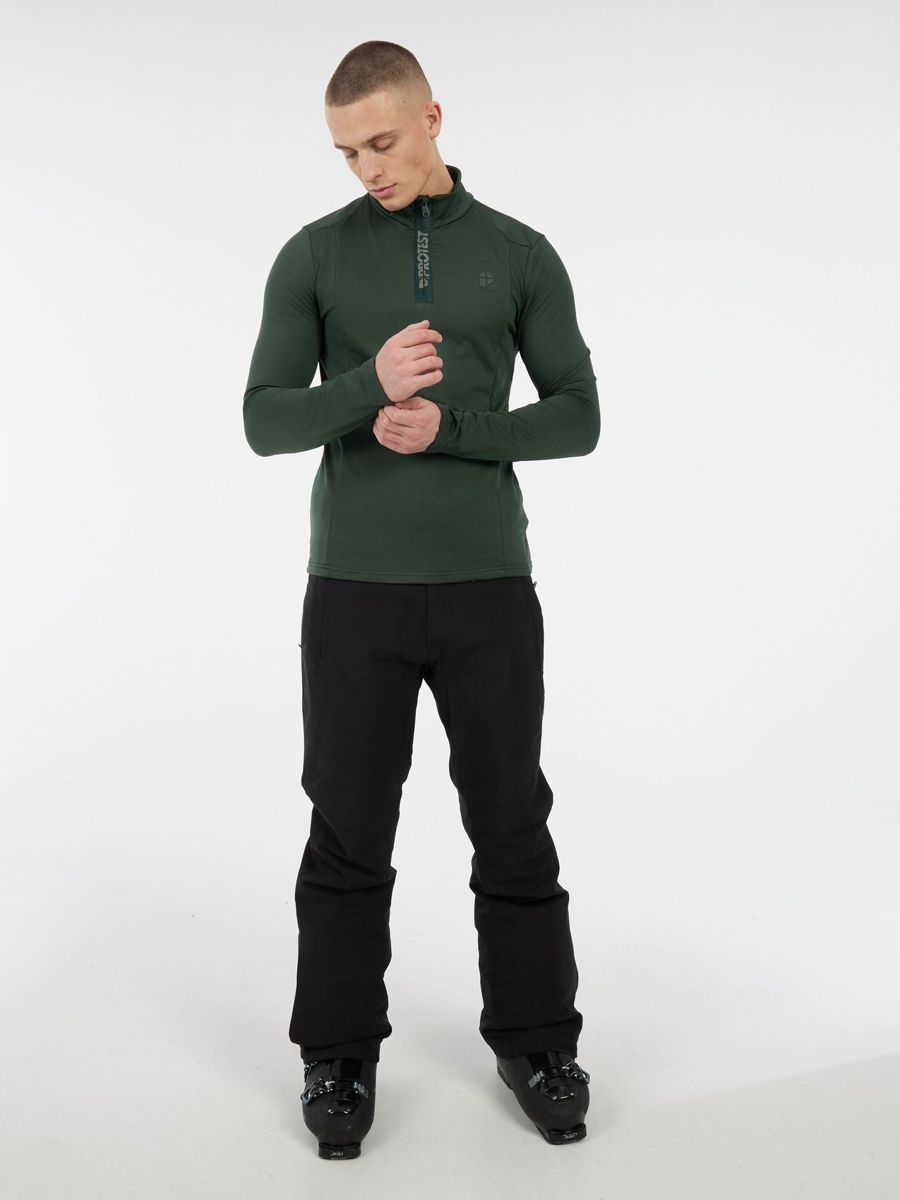 PROTEST REWILL 1/4 zip active top, Kale green