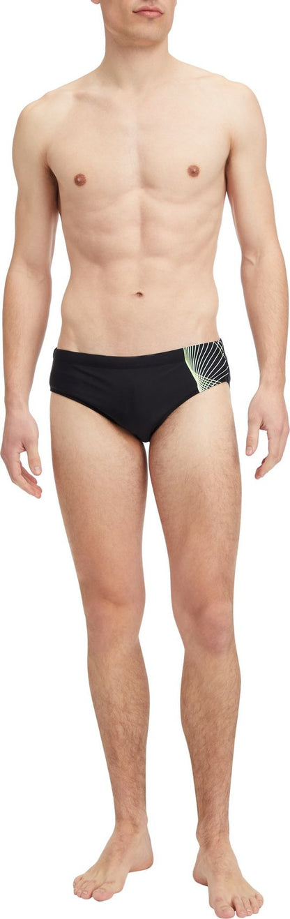 ENERGETCS He.-Badehose Norm Briefs M, BLACK/GREEN LIME