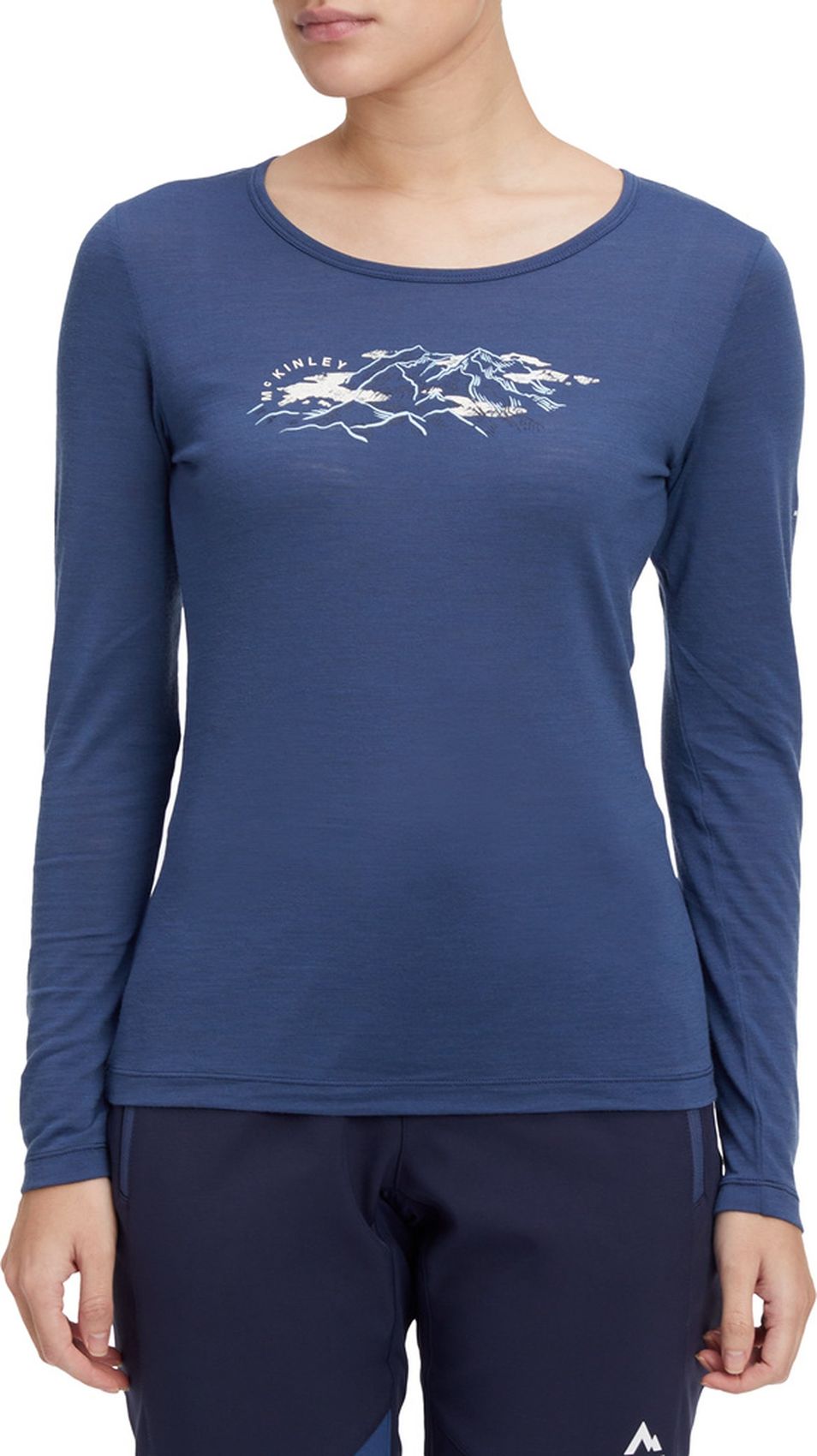 MC KINLEY Da.-T-Shirt Shane II LS W, NAVY