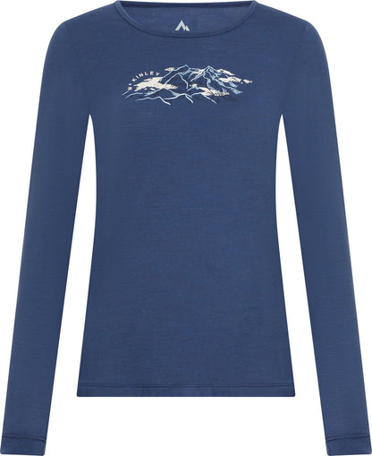 MC KINLEY Da.-T-Shirt Shane II LS W, NAVY 42