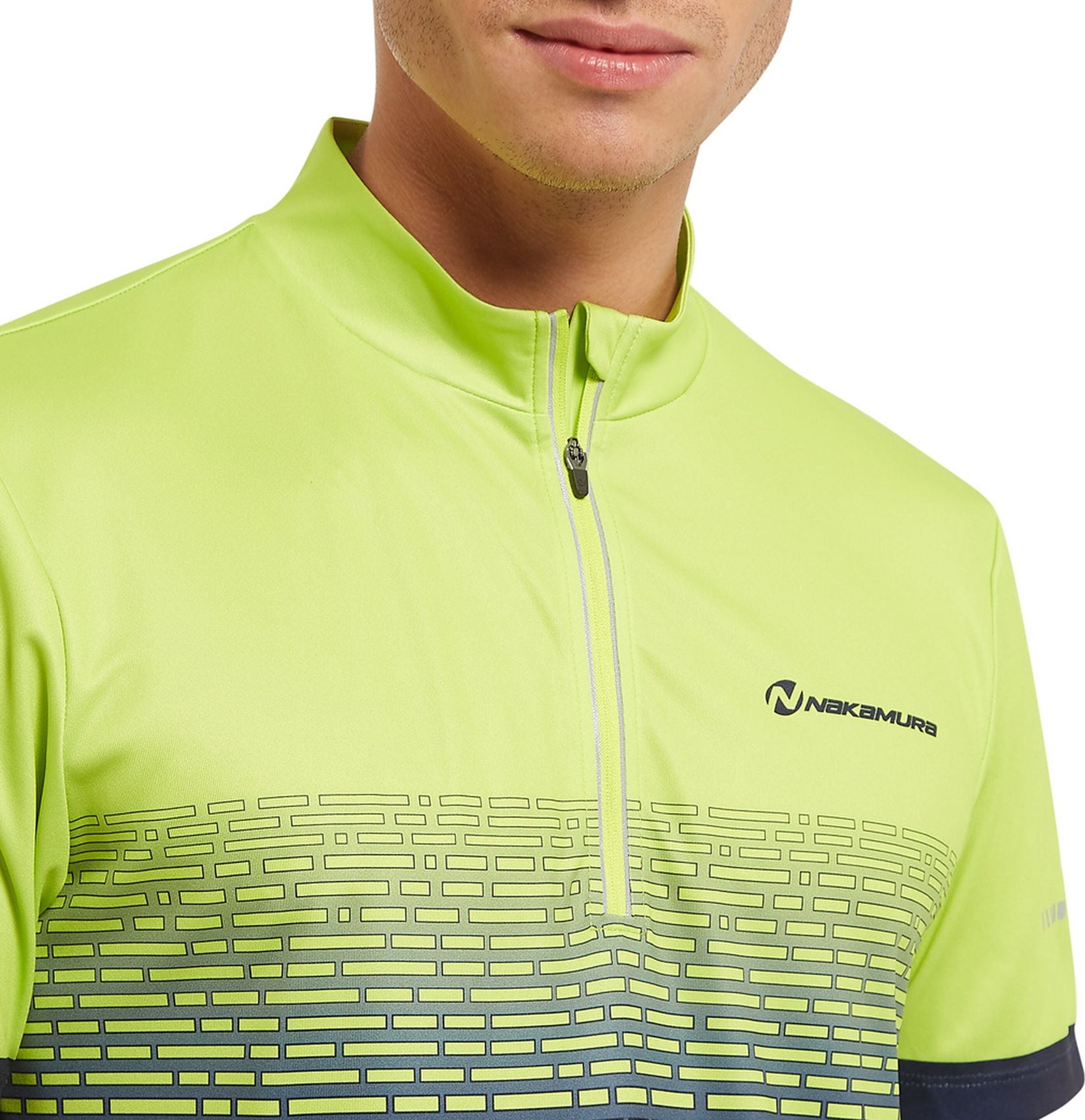 NAKAMURA He.-Fahrrad-Trikot Daniel III M, GREEN LIME/NAVY DARK