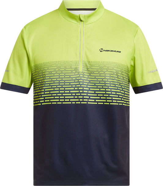 NAKAMURA He.-Fahrrad-Trikot Daniel III M, GREEN LIME/NAVY DARK