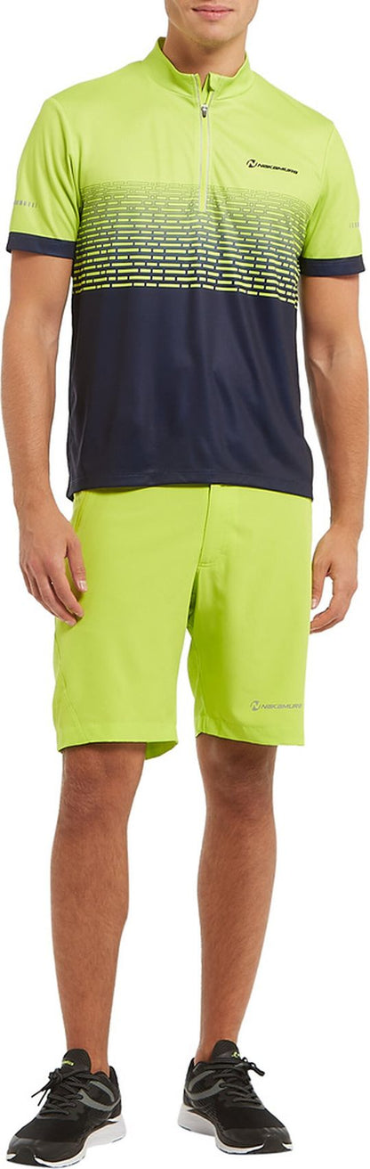 NAKAMURA He.-Fahrrad-Trikot Daniel III M, GREEN LIME/NAVY DARK