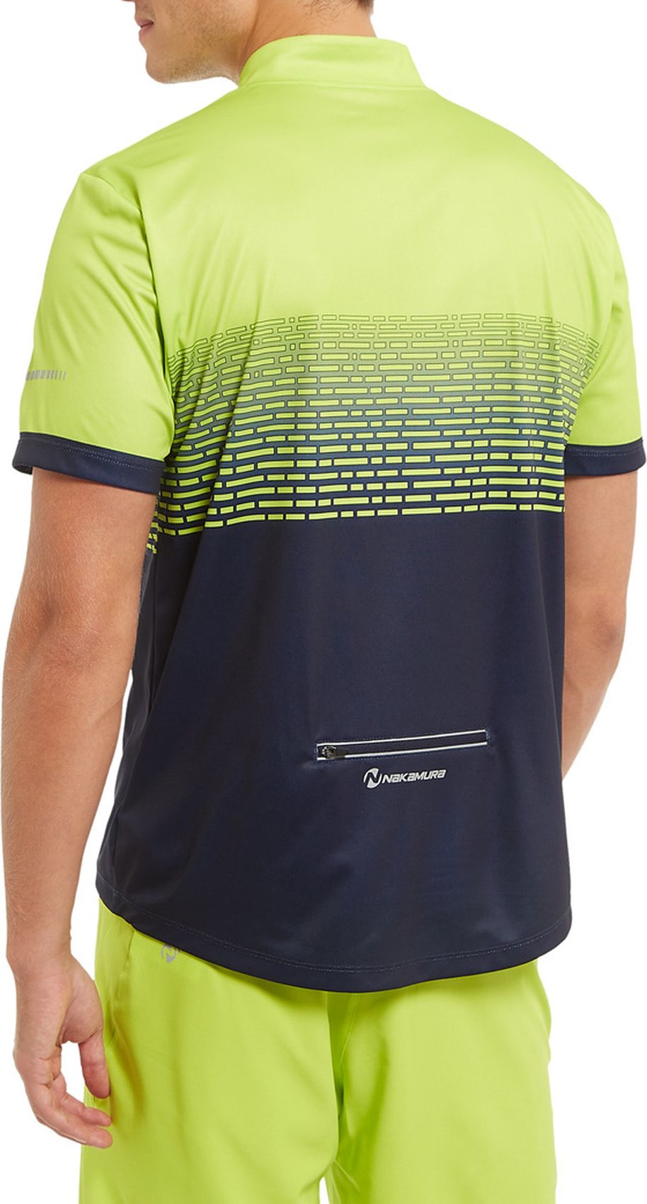 NAKAMURA He.-Fahrrad-Trikot Daniel III M, GREEN LIME/NAVY DARK