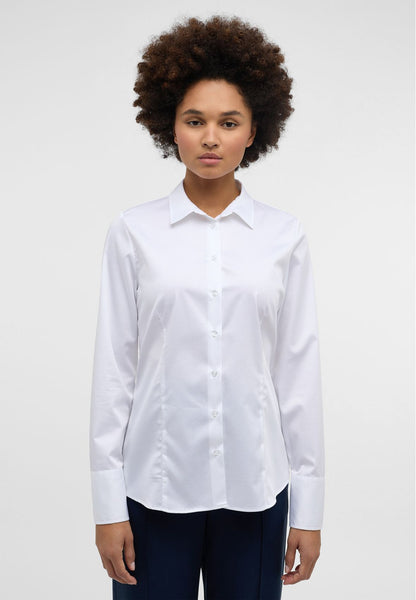 ETERNA Satin Shirt Bluse Satingewebe Langarm Langarm