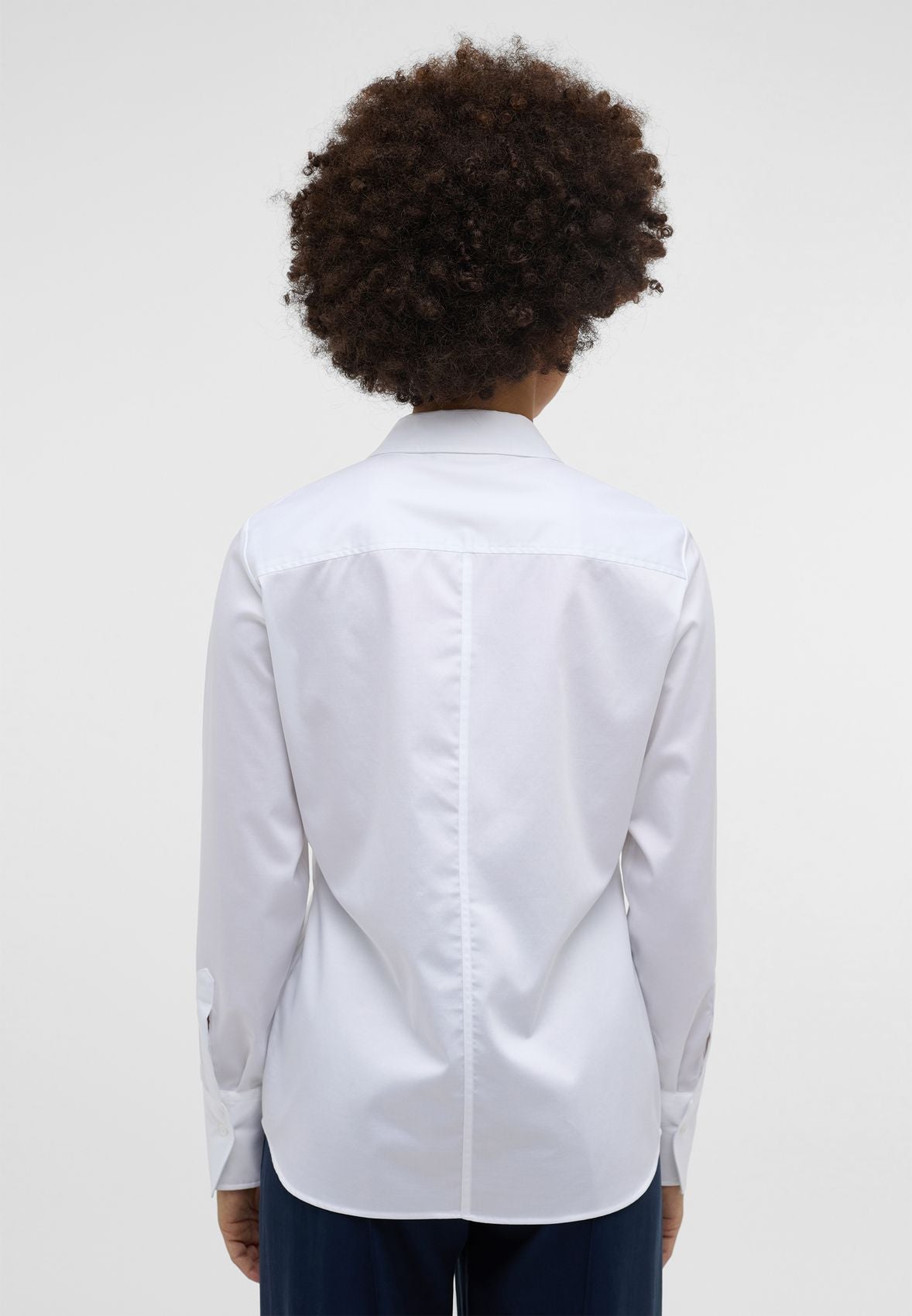 ETERNA Satin Shirt Bluse Satingewebe Langarm
