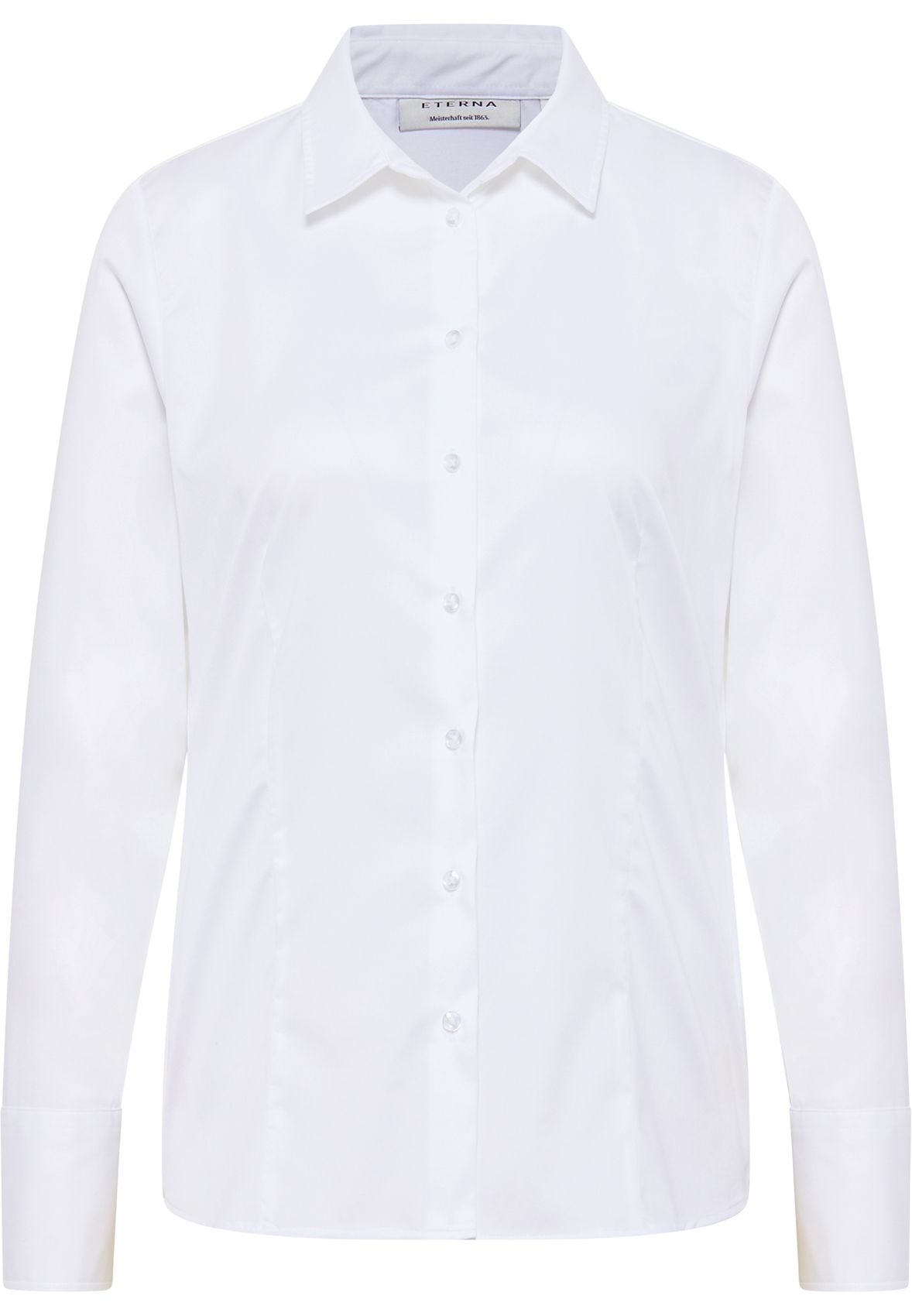 ETERNA Satin Shirt Bluse Satingewebe Langarm