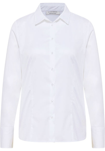 ETERNA Satin Shirt Bluse Satingewebe Langarm