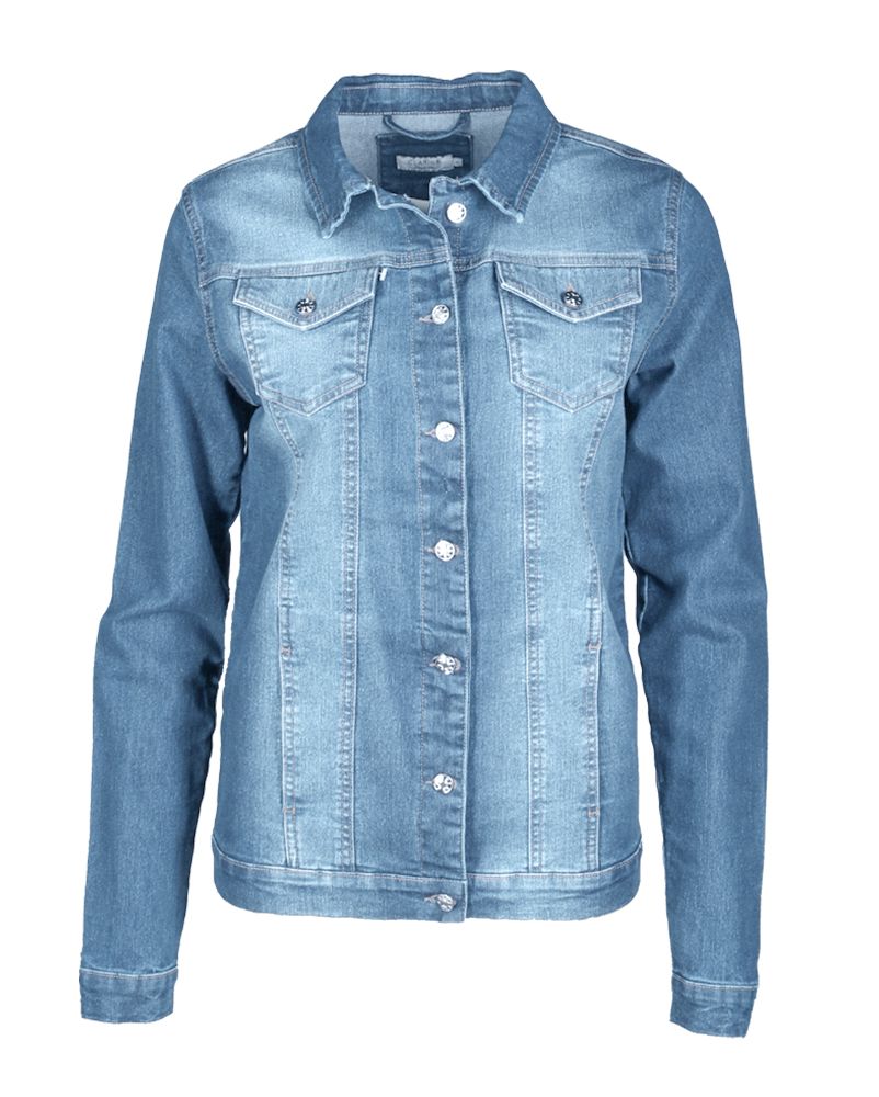 CLARINA Jeansjacke, uni, LIGHT DENIM