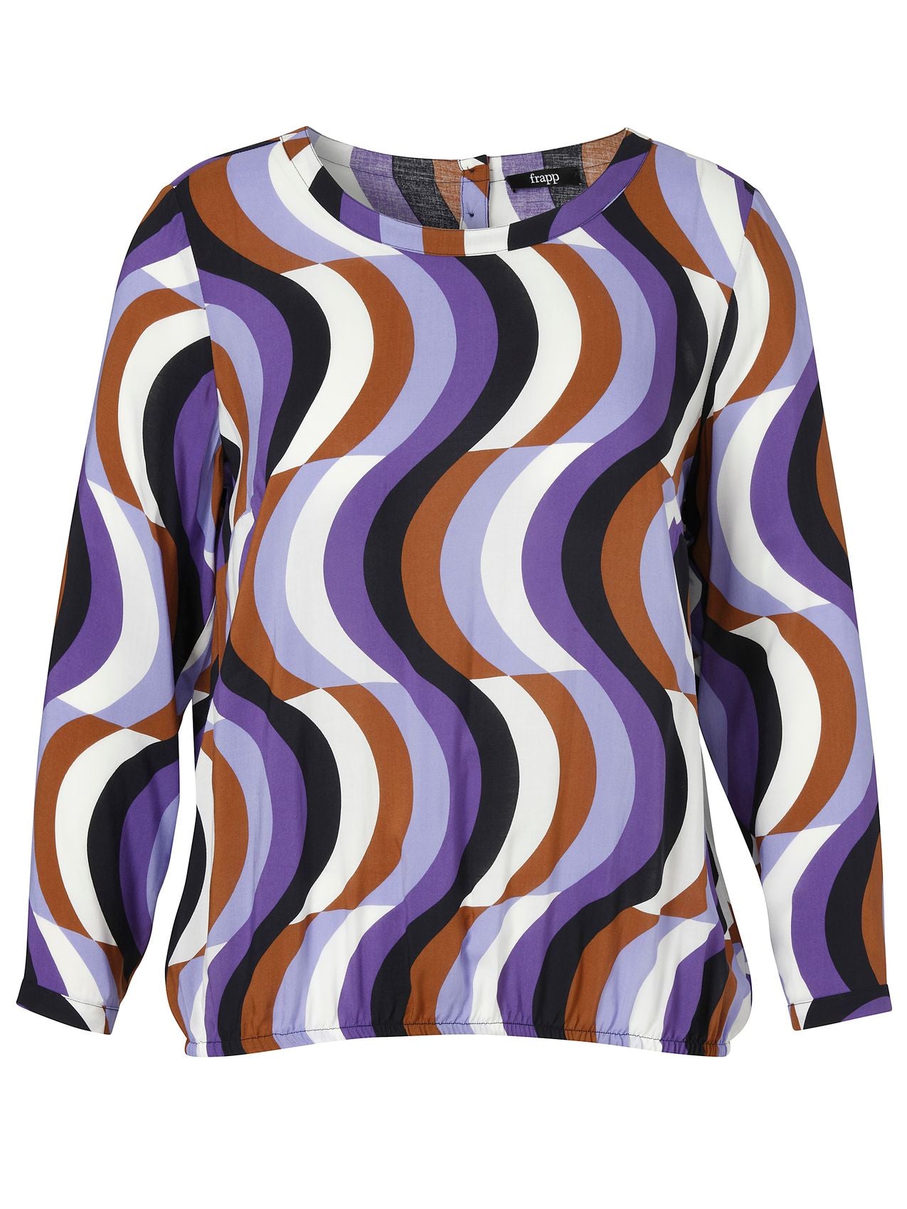 FRAPP Bluse Rundhals 1/1 Arm Druck 50