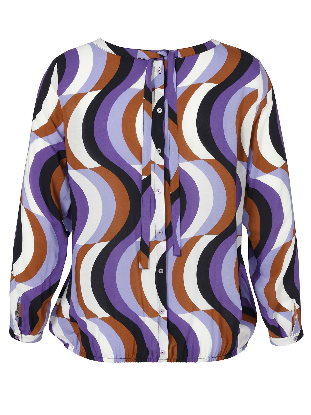 FRAPP Bluse Rundhals 1/1 Arm Druck