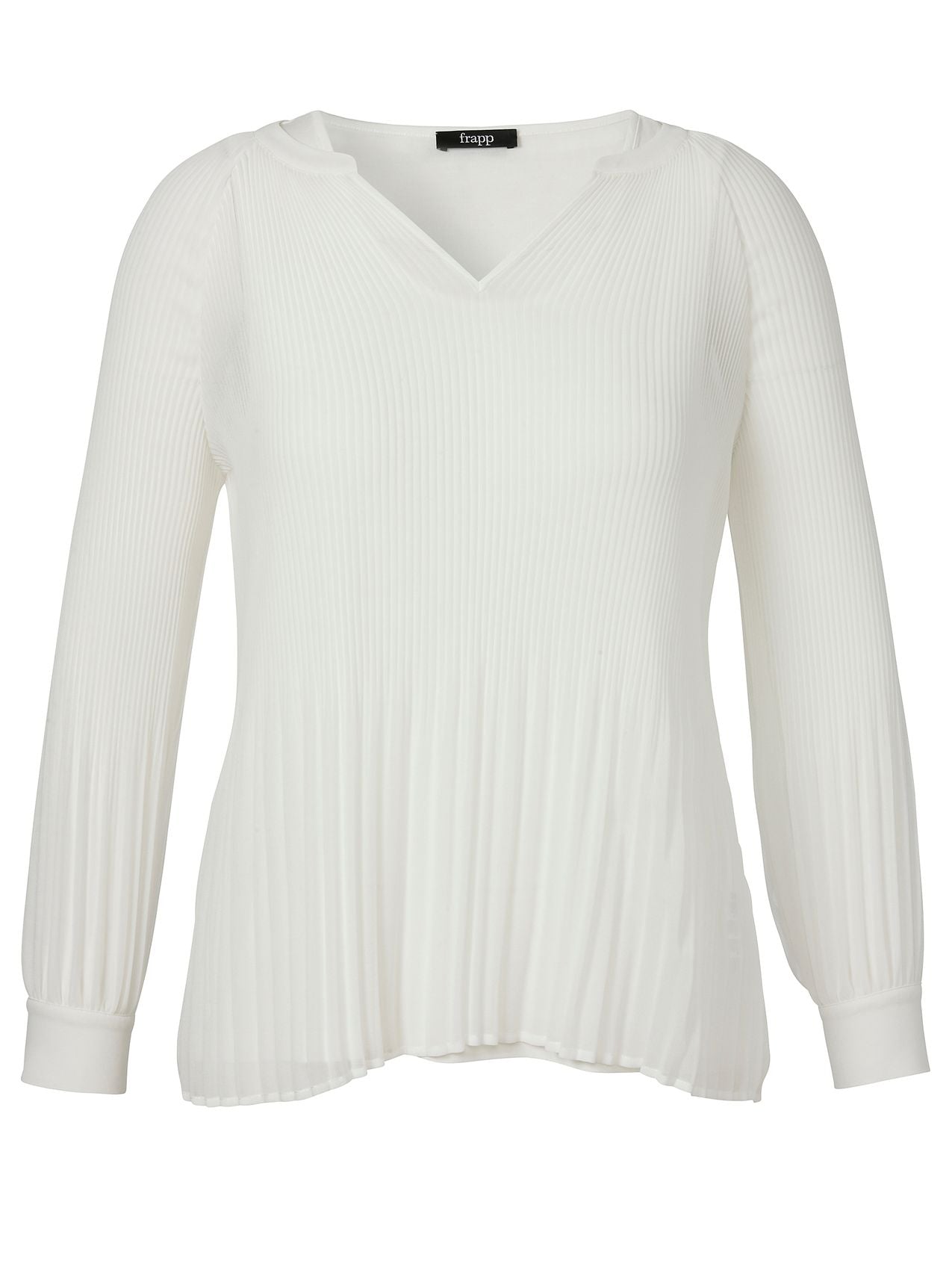 Bluse V-Ausschnitt 1/1 Arm Plissee